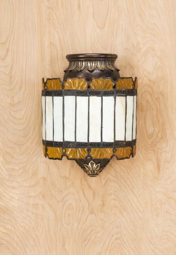 Rounded Art Glass Shade Wall Sconce