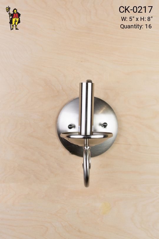 Contemporary Single Candle Silver Wall Sconce