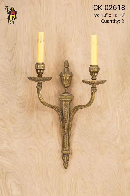 Traditional Two Candle Wall Sconce
