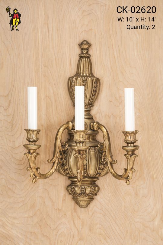 Traditional Three Candle Wall Sconce