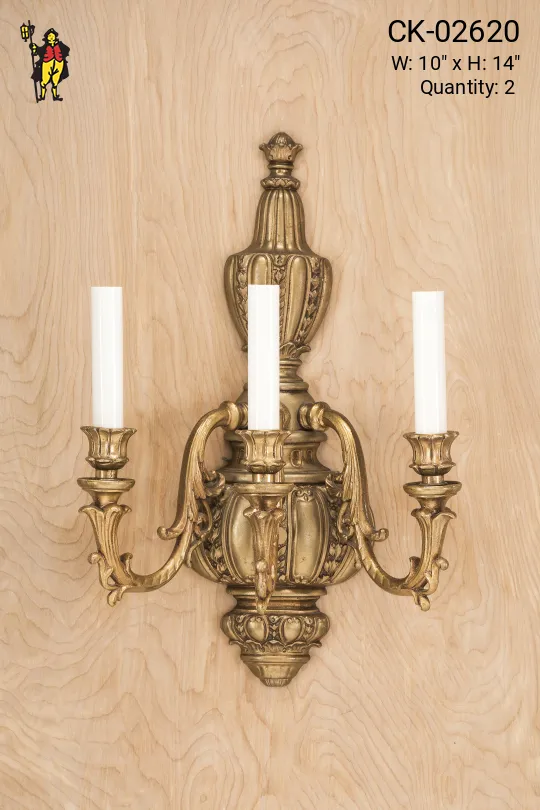 Traditional Three Candle Wall Sconce