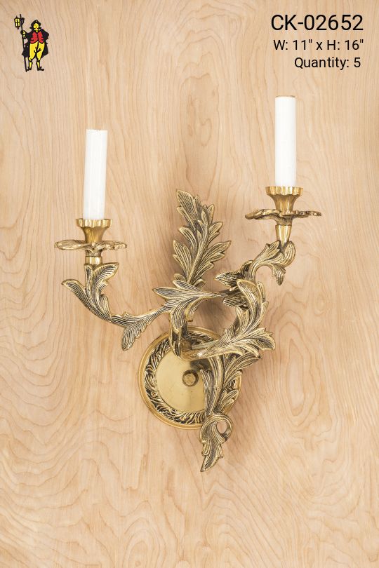 Two Candle Rococo Wall Sconce