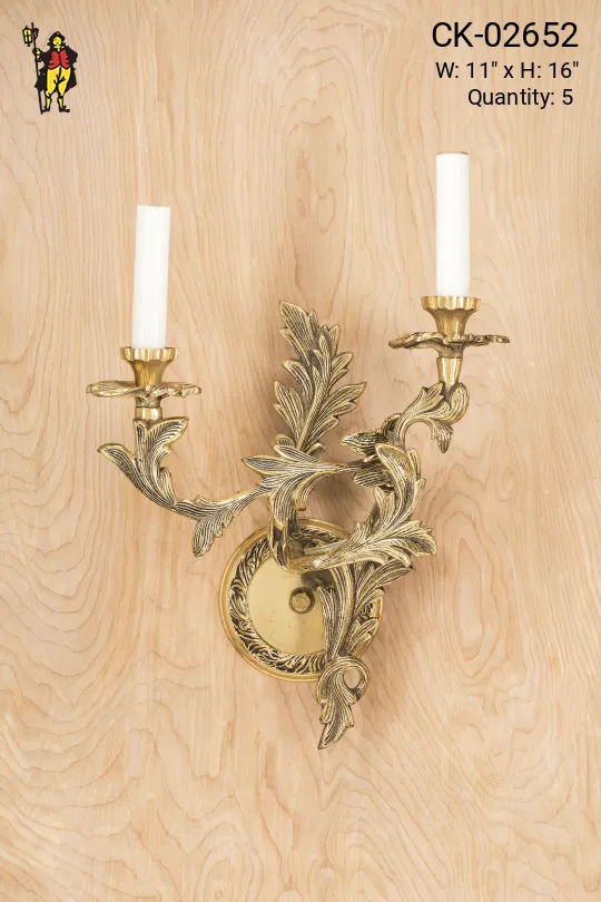 Two Candle Rococo Wall Sconce