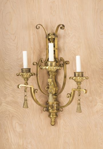 Large Three Candle Wall Sconce