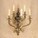 Brass Five Candle Wall Sconce #0