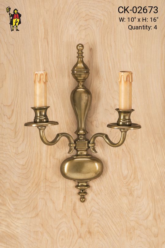 Traditional Two Candle Wall Sconce