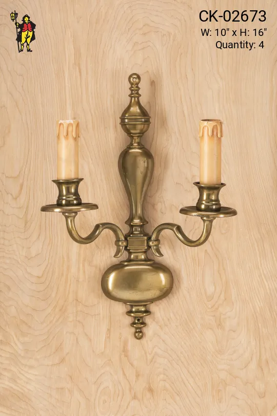 Traditional Two Candle Wall Sconce