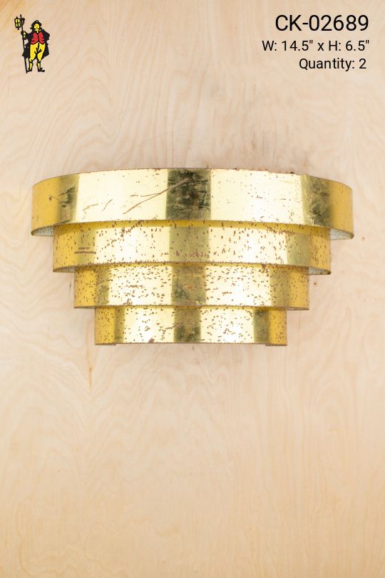 Polished Brass Four Ring Wall Sconce