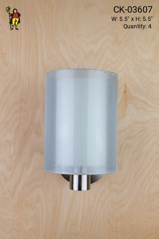 Round Shaded Modern Chrome Wall Sconce