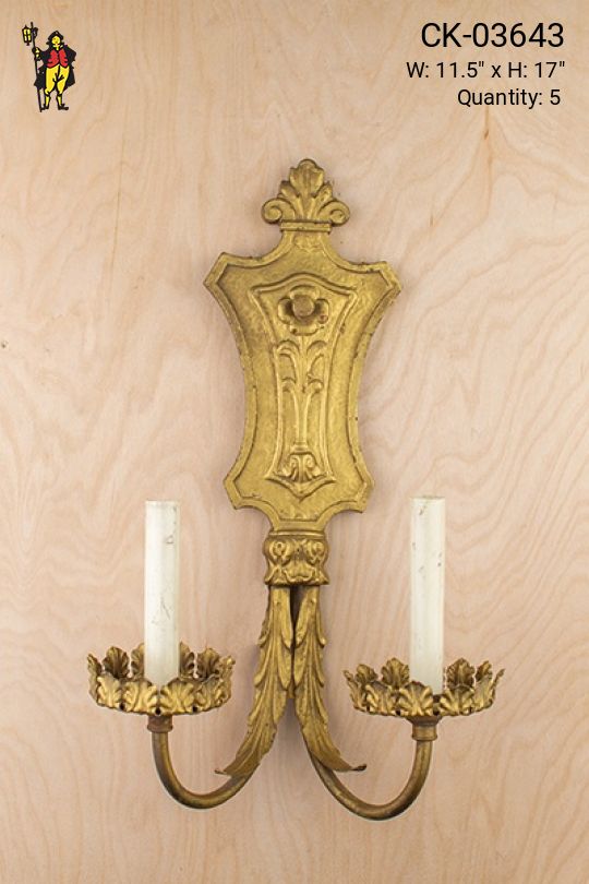 Gothic Two Candle Wall Sconce