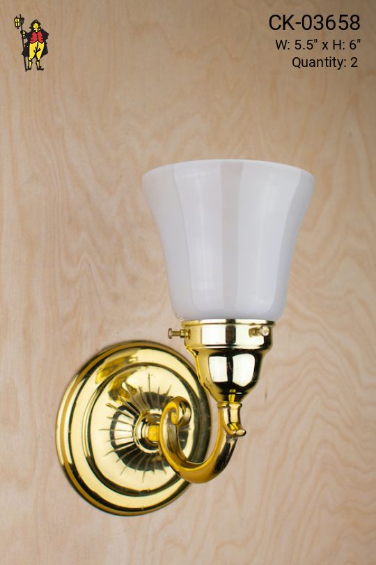 Polished Brass One Light Wall Sconce