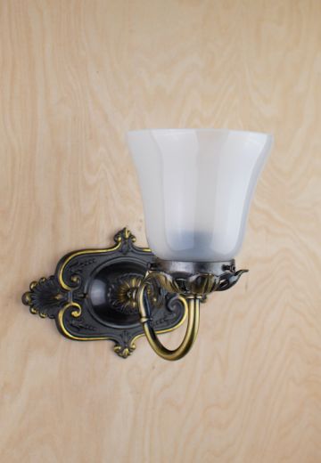Black & Brass Deco Wall Sconce