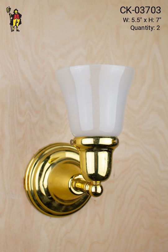 Polished Brass Single Light Wall Sconce