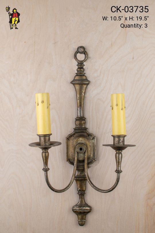 Tall Two Candle Wall Sconce