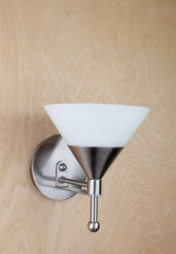 One Light Nickel Wall Sconce