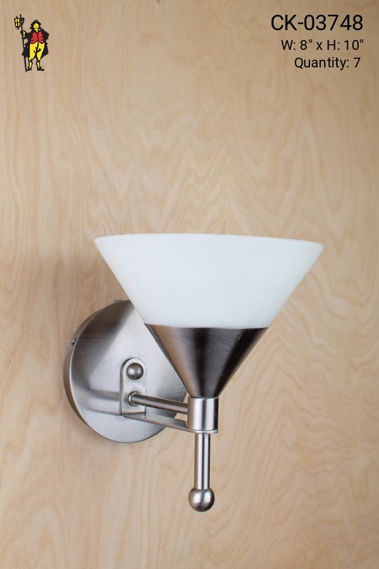 One Light Nickel Wall Sconce