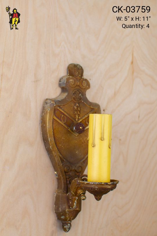 Medieval Single Candle Wall Sconce