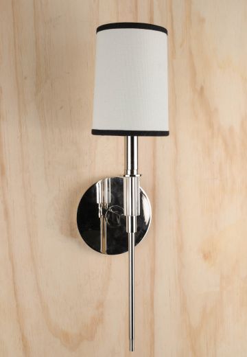 Modern Polished Chrome Single Candle Wall Sconce