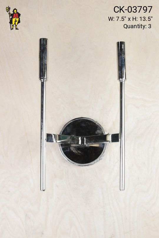 Chrome Two Light Contemporary Wall Sconce
