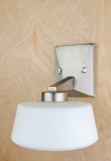 Straight Arm Contemporary Wall Sconce w/Globe Shade