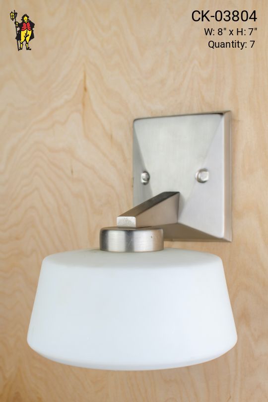 Straight Arm Contemporary Wall Sconce w/Globe Shade