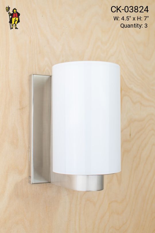 Single Candle Cylinder Globe Shaded Wall Sconce