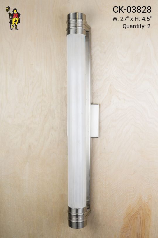 Tall Modern Nickel Wall Sconce