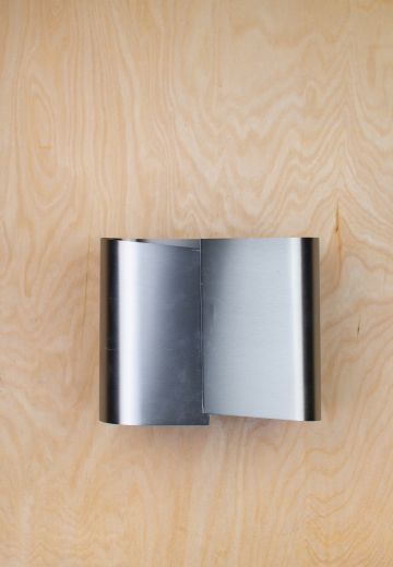 Enclosed "Wrap Around" Nickel Wall Sconce