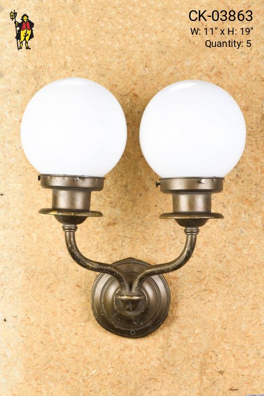 Distressed Bronze Two Light Wall Sconce