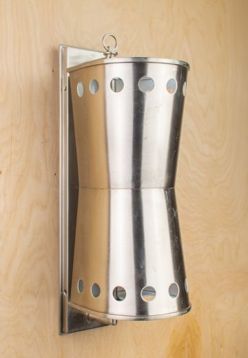 Polished Silver Pierced Can Wall Sconce