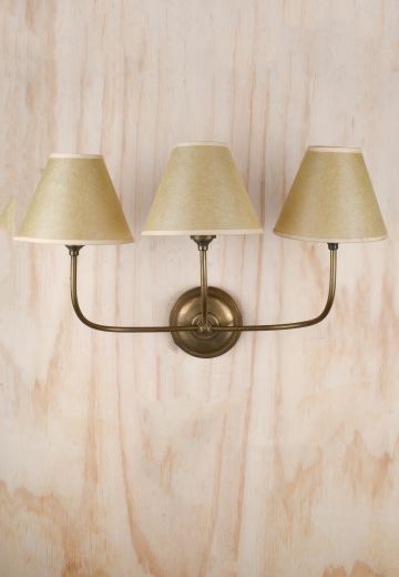 Antique Brass Three Light Wall Sconce