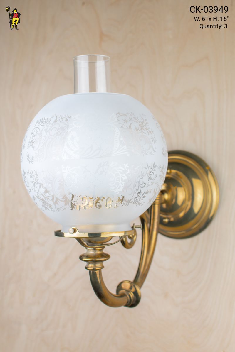 Curved frosted glass wall lights outlet
