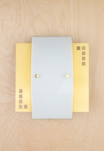 Modern Pierced Brass Wall Sconce