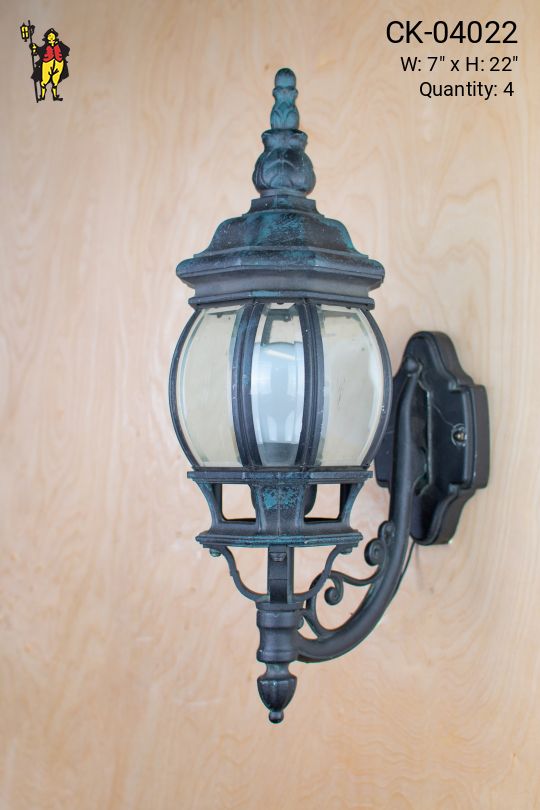 Distressed Outdoor Lantern Wall Sconce