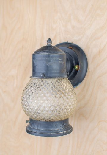 Distressed Small Black Wall Sconce