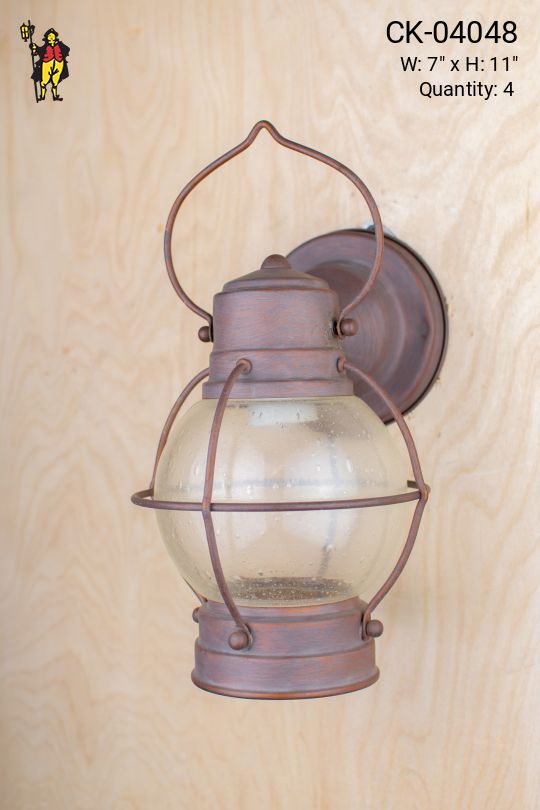 Round Caged Wall Sconce