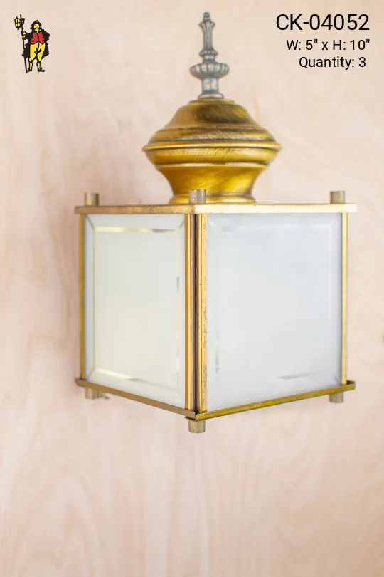 Brass Lantern Wall Sconce