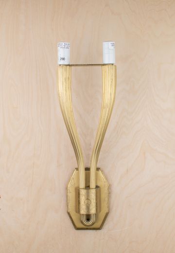 Traditional Tall Two Candle Brass Wall Sconce