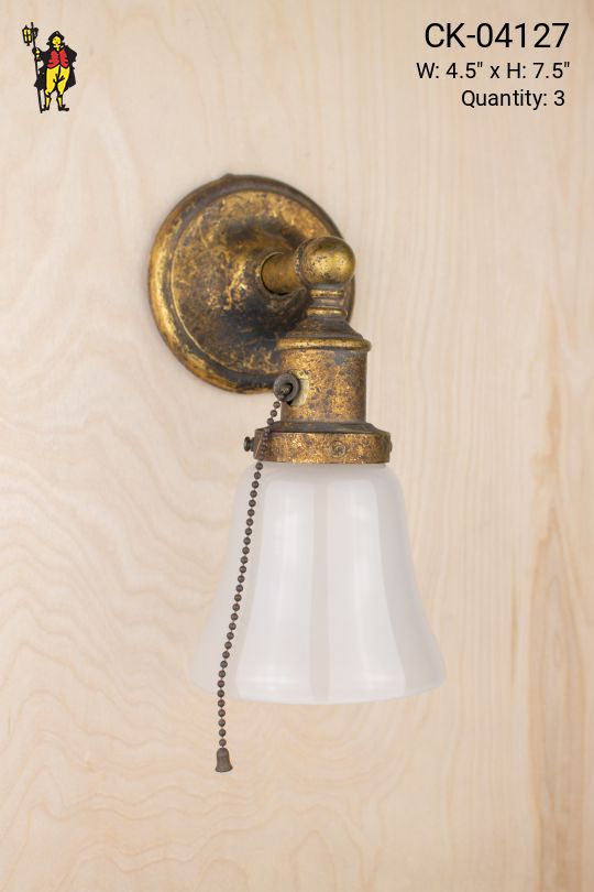 Distressed Brass One Light Wall Sconce