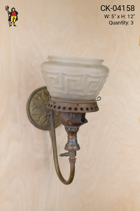 Single Light Curved Arm Deco Sconce