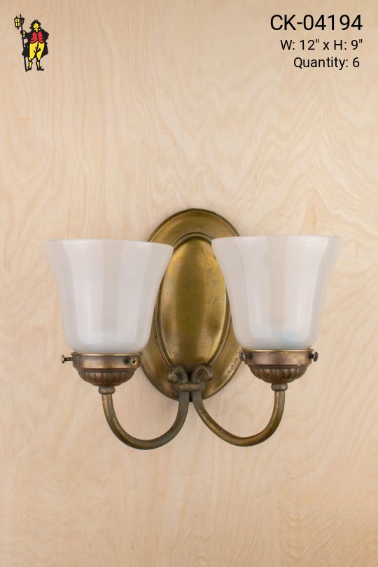 Curved Arm Two Light Wall Sconce