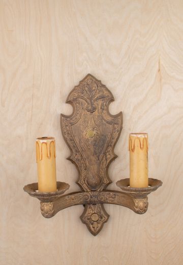 Gothic Two Candle Wall Sconce