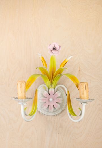 Floral Two Candle Wall Sconce