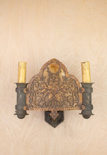 Gothic Two Candle Wall Sconce