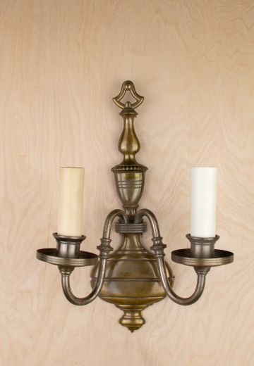 Bronze Two Candle Traditional Wall Sconce