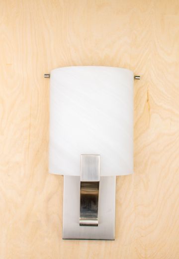 Nickel & Glass Wall Sconce