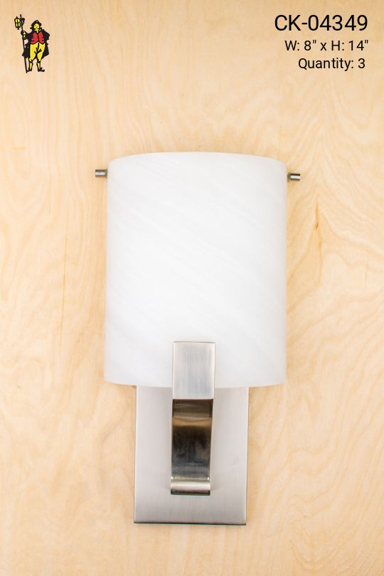 Nickel & Glass Wall Sconce
