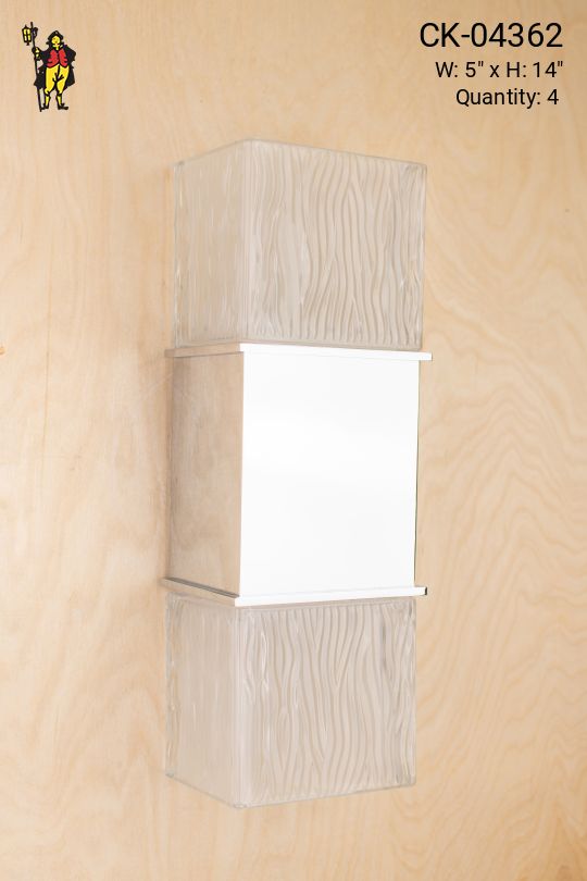 Glass & Polished Nickel  Wall Sconce