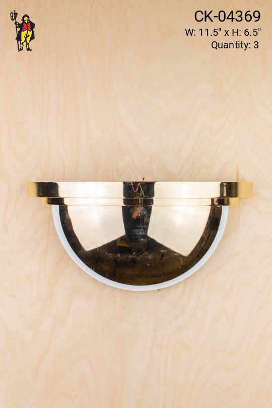 Polished Brass Bowl Wall Sconce