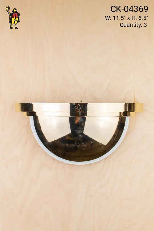 Polished Brass Bowl Wall Sconce